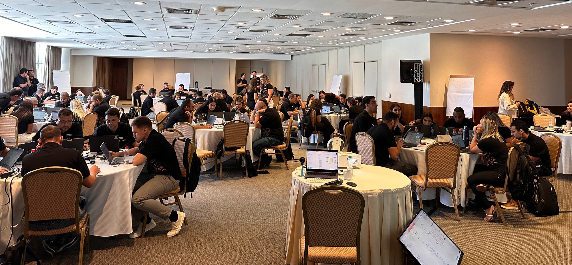 80 especialistas trabalhando em squads simultâneos